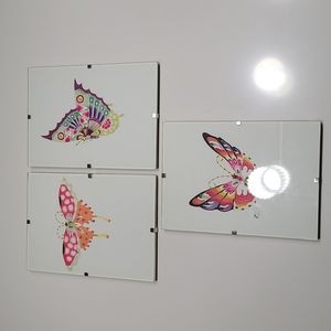 Delicate Hand-Painted Paper Butterflies 🦋 Framed